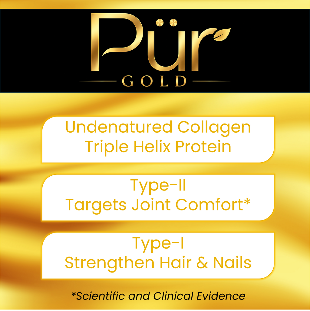 1.05kg PürGold Undenatured Collagen 3 pack combo