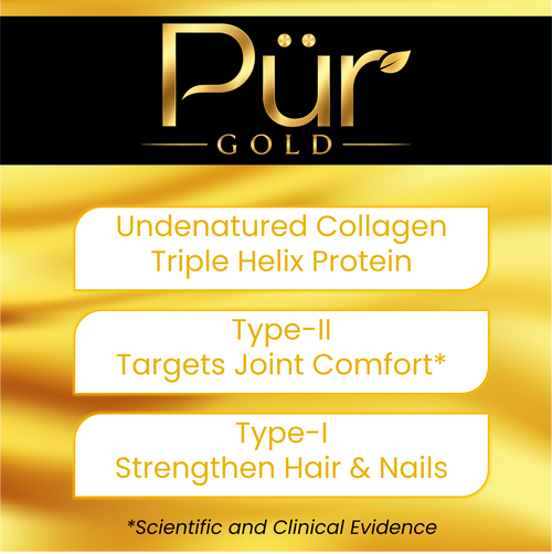 1.05kg PürGold Undenatured Collagen 3 pack combo